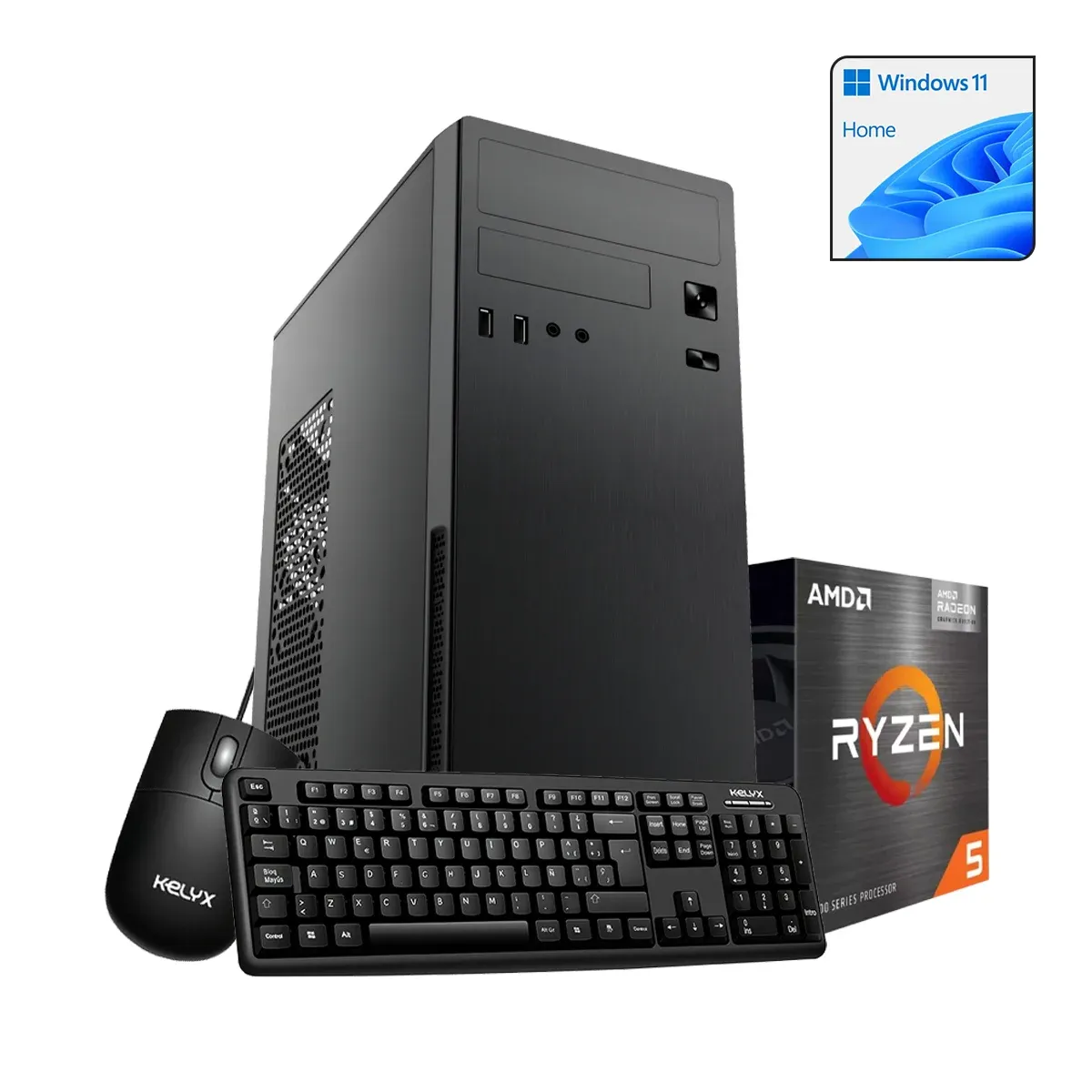 Pc Kelyx AMD Ryzen 5-5600GT 16Gb M.2 512G Win 11 Home, foto 1 de 3