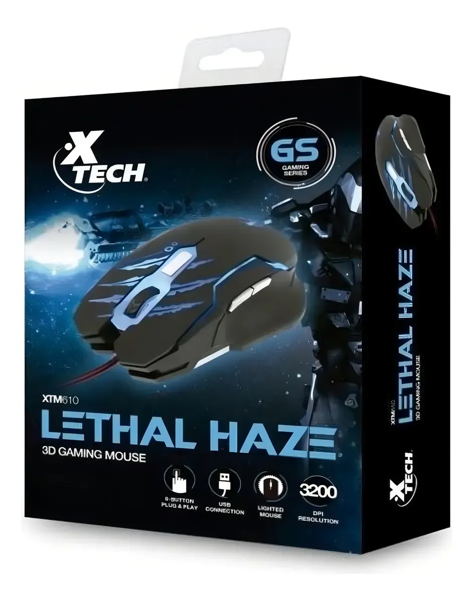 MOUSE X-TECH XTM610 LETHAL HAZE DE 6 BOTONES GAMER, foto 1 de 3