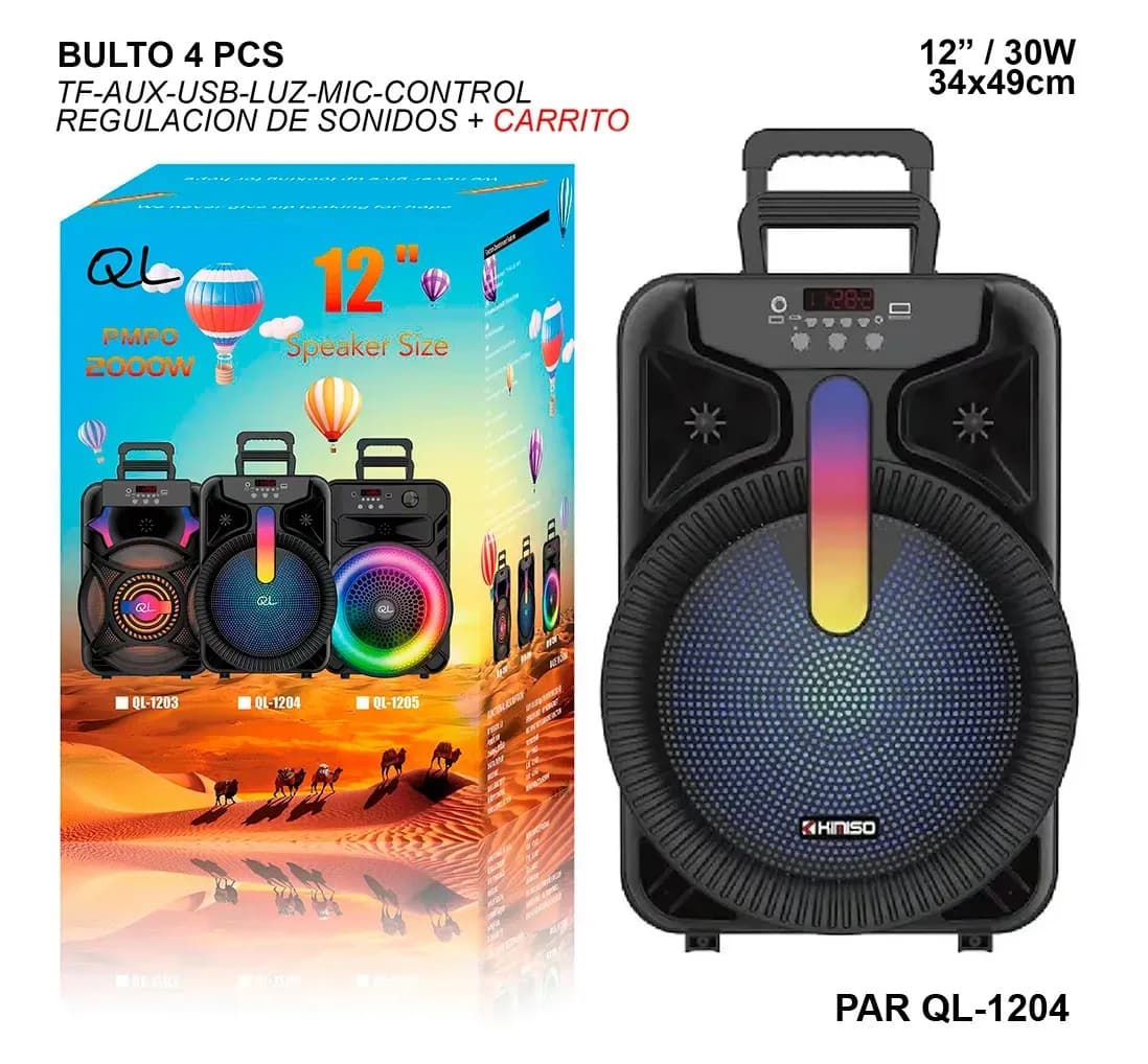 PARLENTE 12" C/MIC MOD QL-1204