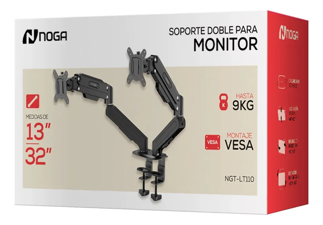 SOPORTE DOBLE PARA MONITOR 9KG 13 A 32 LT210, foto 1 de 5