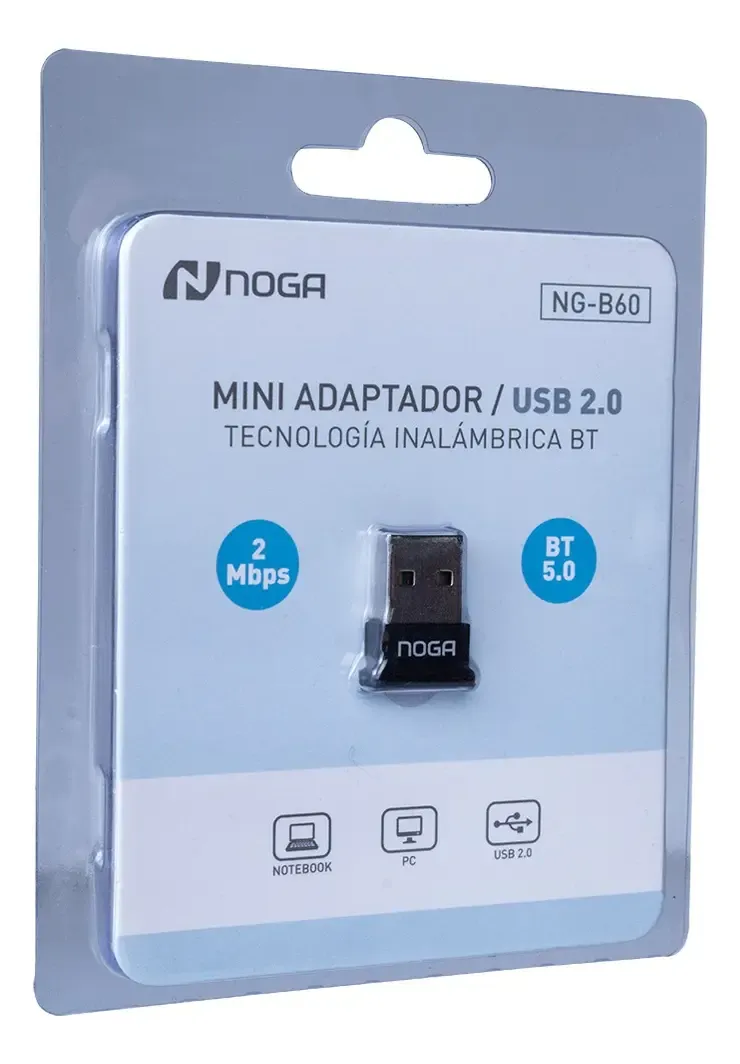 ADATADOR BT 5.0 MINI NG-B60 USB 2.0, foto 1 de 2