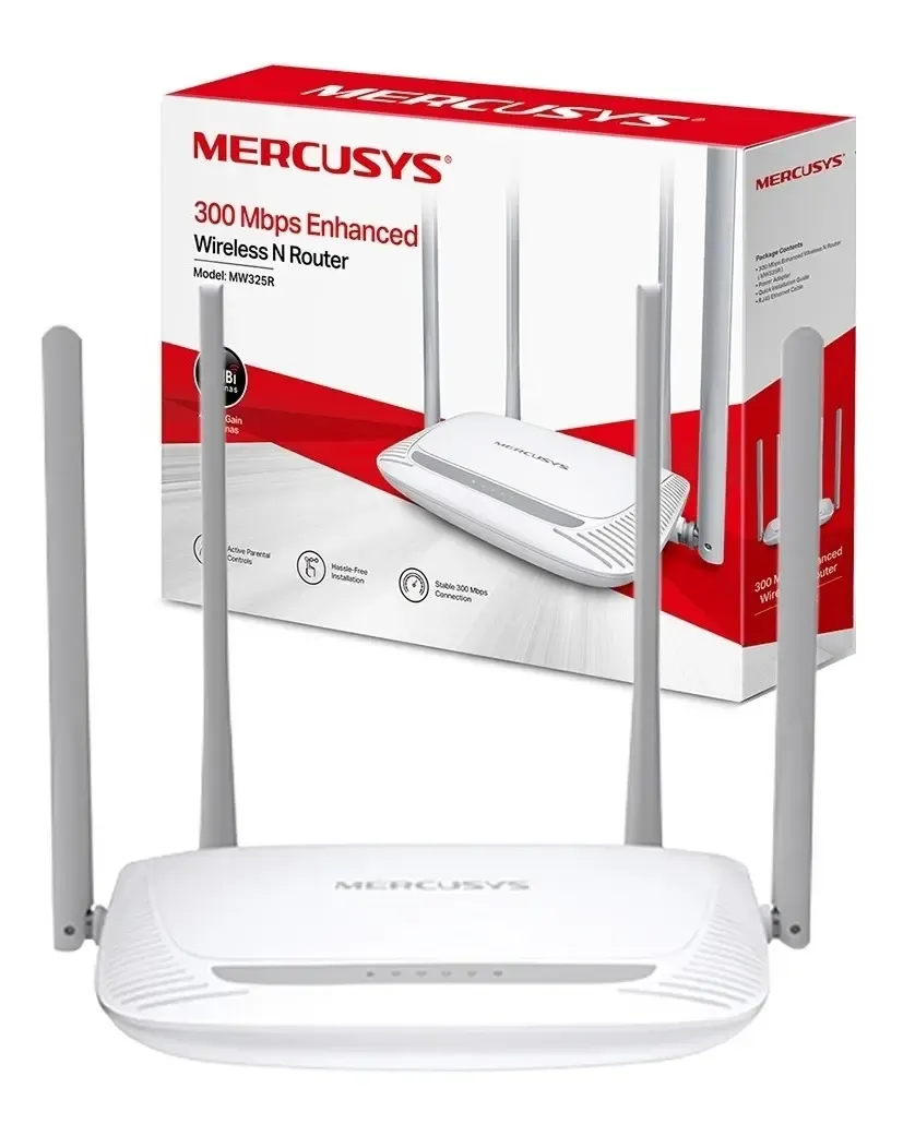 ROUTER MW325R ROU WI MERCUSYS 300MBPS N 4 ANT, foto 1 de 3