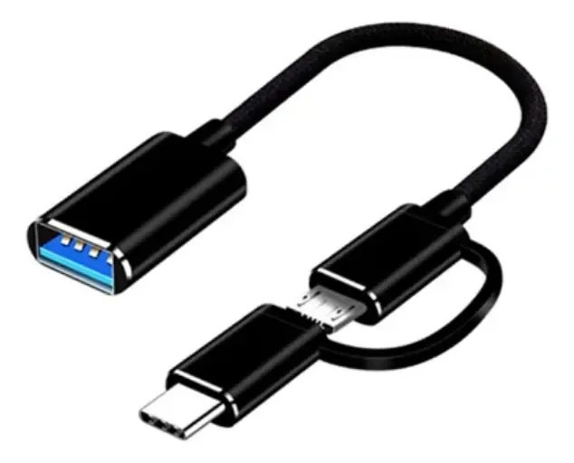 ADAPTADOR OTG 3 EN 1 TYPO C + MICRO + USB F-L001, foto 1 de 3