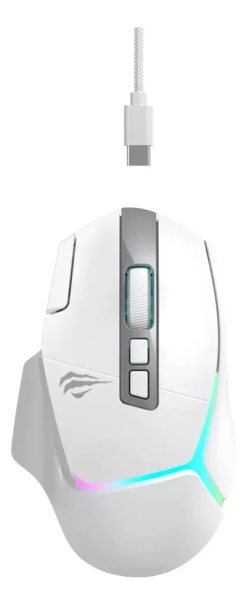 MOUSE HAVIT GAMING MS967WB RGB WHITE, foto 1 de 4