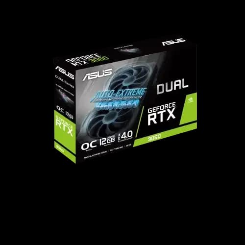 Placa GeForce DUAL RTX 3060 O12G V2 LHR, foto 1 de 5