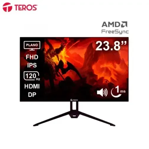 Monitor Teros TE-2415S Gaming 23.8” Plano IPS FHD (1920 x 1080) 120Hz 1ms Ficha USA, foto 1 de 5