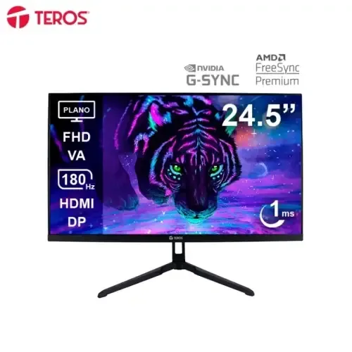 Monitor Teros TE-2475G Gaming 24.5" Plano VA FHD (1920X1080) 180Hz 1ms Ficha USA, foto 1 de 4