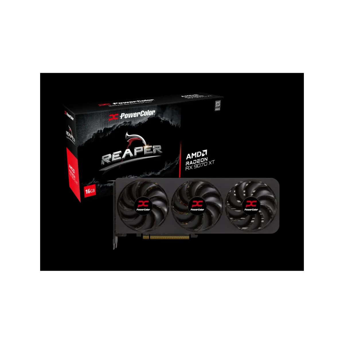 Placa de Video Powercolor Reaper AMD Radeon RX 9070 XT 16GB GDDR6