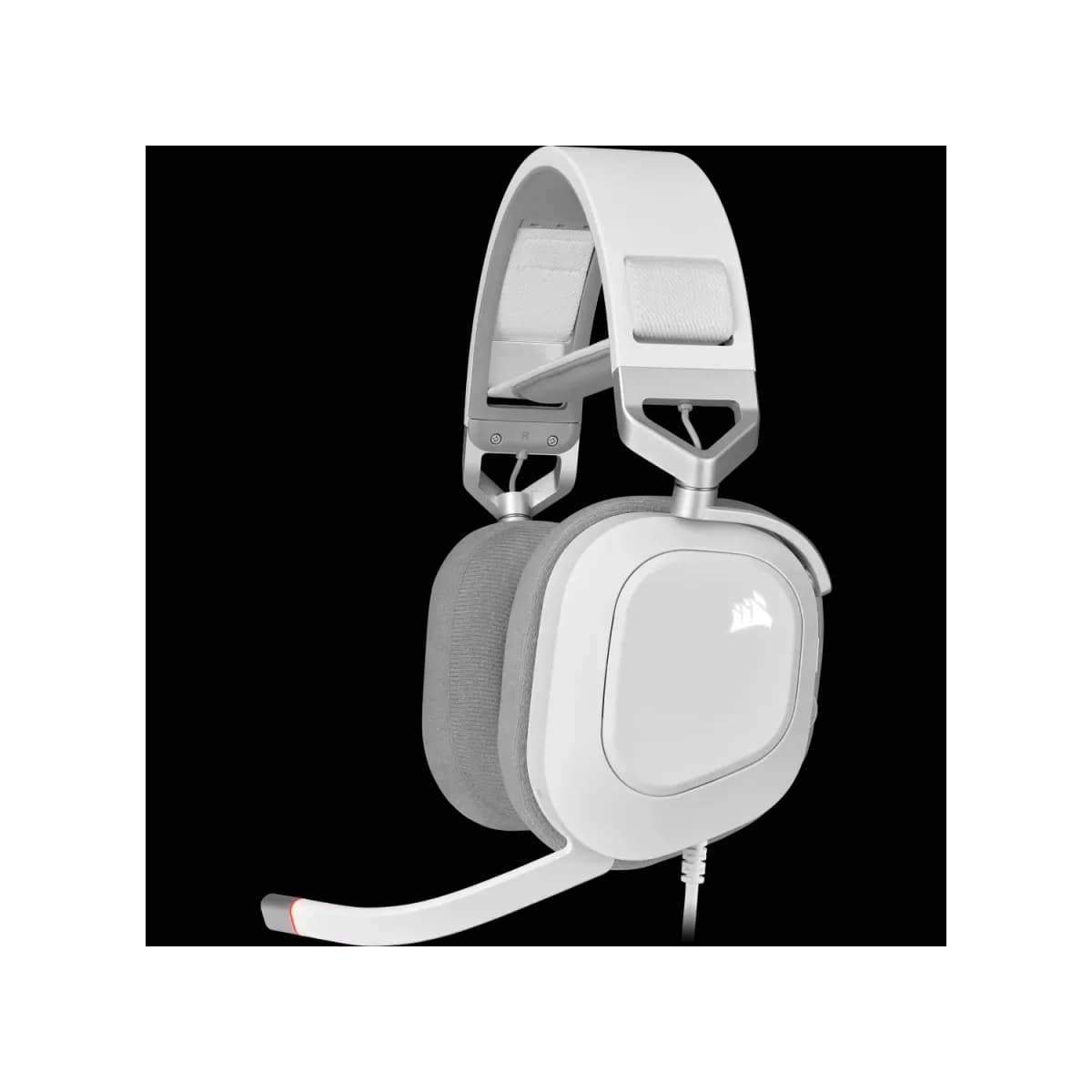 Auriculares gaming cableado Corsair HS80 RGB USB, blanco