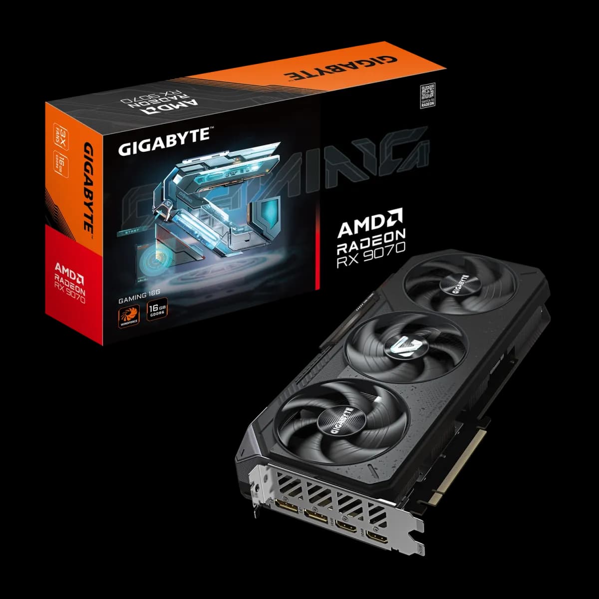Placa de Video GIGABYTE AMD Radeon RX 9070 GAMING 16G