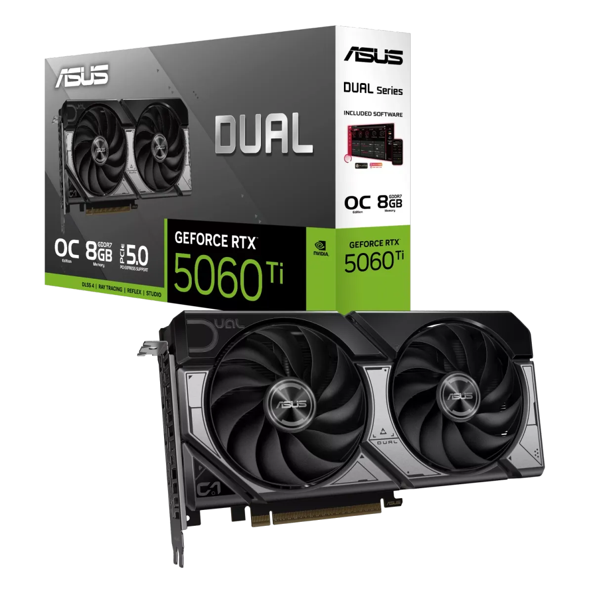 Placa de Video ASUS NVIDIA GeForce DUAL RTX5060TI 08GB GDDR7 OC Edition