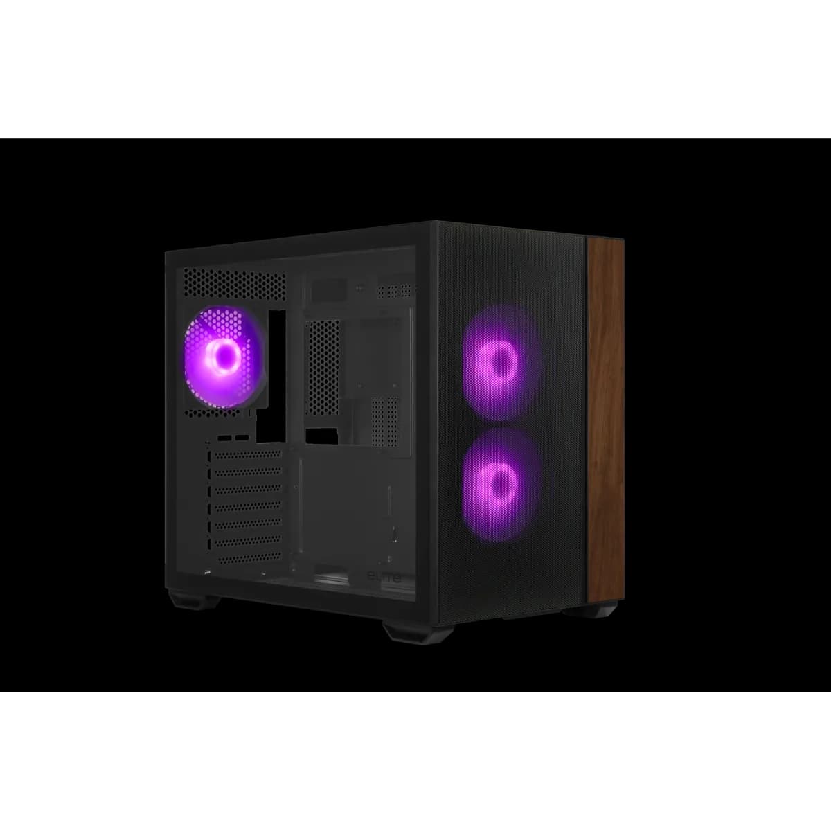 Gabinete Cooler Master Elite 660 Mid Tower 3 Fans ARGB Tempered Glass Black s/Fuente
