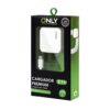 CARGADOR 220V ONLY MOD02 – 1 USB C/ CABLE TIPO C – BLANCO