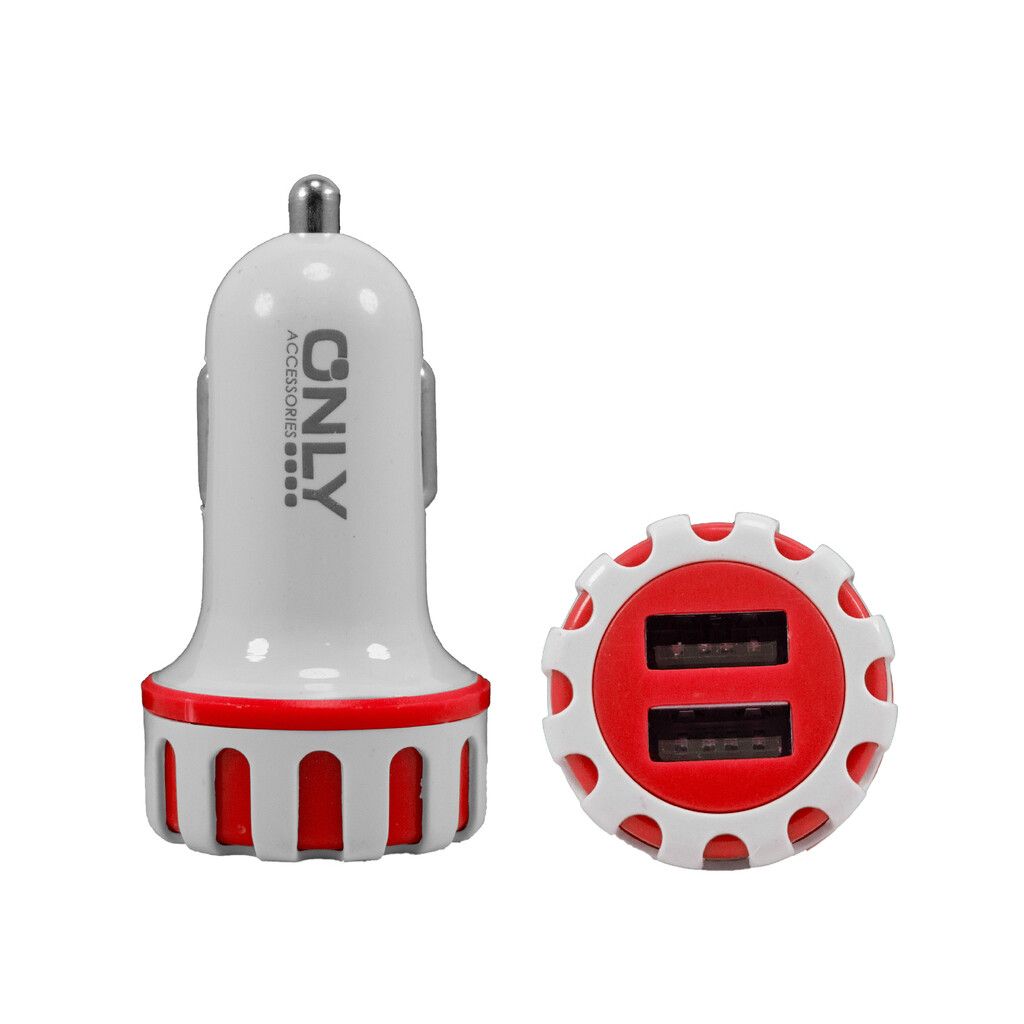 CARGADOR 12V MOD34 – 2,4 AMP C/ 2 USB – ROJO cod 210701014