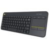 Teclado inalámbrico Logitech K400 QWERTY español color negro