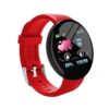Reloj Inteligente D18 Smartwatch Monitor Cardio Notificacion Rojo