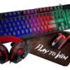 Combo Gaming Gtc Teclado + Auricular+ Mouse+ Mouse Pad
