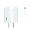 CARGADOR 220V ONLY MOD 06 – 4,4A – 2 USB + CABLE LIGHTNING – BLANCO
