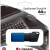 Pendrive Kingston Datatraveler Exodia M Dtxm/64 64gb Usb 3.2 Color Negro y Azul DTXM