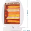 Estufa Eléctrica Cuarzo V.A  Mod V-768 2 Velas 400/800w Color Blanco