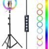 Aro De Leds Rgb 36cm Soporte Para Celular + Trípode 2 Metros