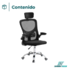 Silla Oficina Apoyacabeza Ejecutiva Ergonomica Respaldo Alto Negro