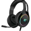 Auriculares gamer Havit Gamer H2232D negro con luz rgb LED